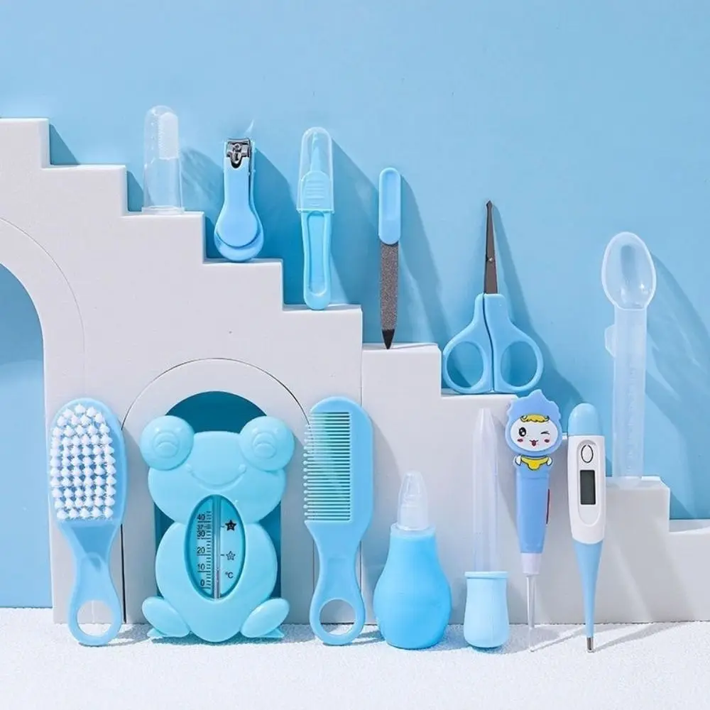 13Pcs/Set Multi-functional Baby Care Kit Nasal Aspirator Nail Clipper Newborn Care Essentials Comb Hair Wash Brush