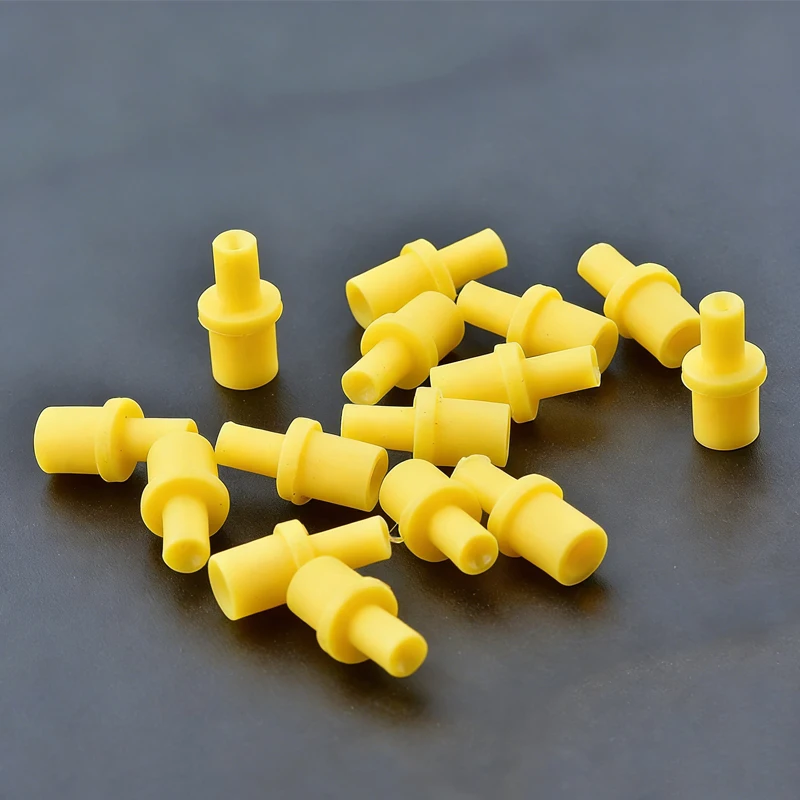 Syringe silicone soft yellow pumping air hollow joint part rubber connector 4 4.0 4mm ciss inkjet cartridge cleaning clean tool