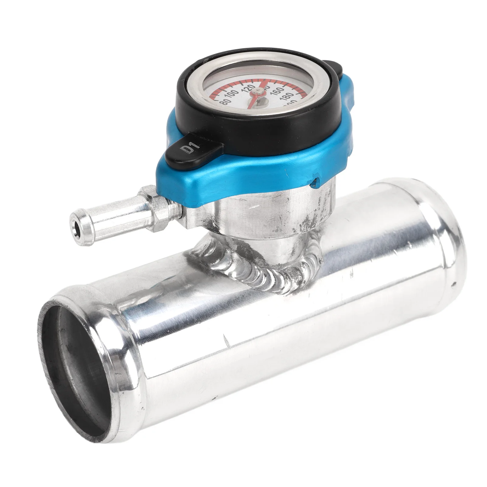 

Coolant Pipe Filler Neck Radiator Inline Filler Neck 1‑1/2in OD Efficient Rustproof Polished T6061 Aluminum for Cars