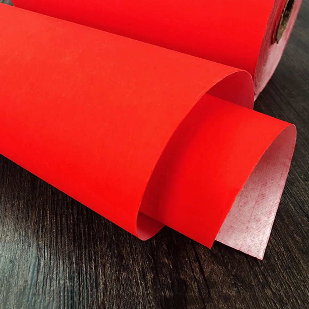 

2 Rolls Xuan Paper Couplet Red Blank Spring Scroll Calligraphy Decor Festival Rice Craft New Year Painting Smooth Durable Art