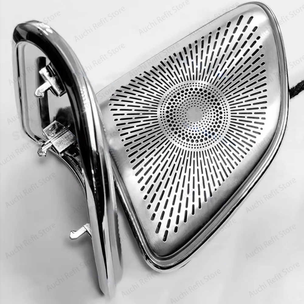 64 Colors LED 3D Speaker Tweeter Cover For Mercedes Benz W167 GLE GLS Class AMG 2020 GLE53 Metal Ambient Light Decorative Cover view 5