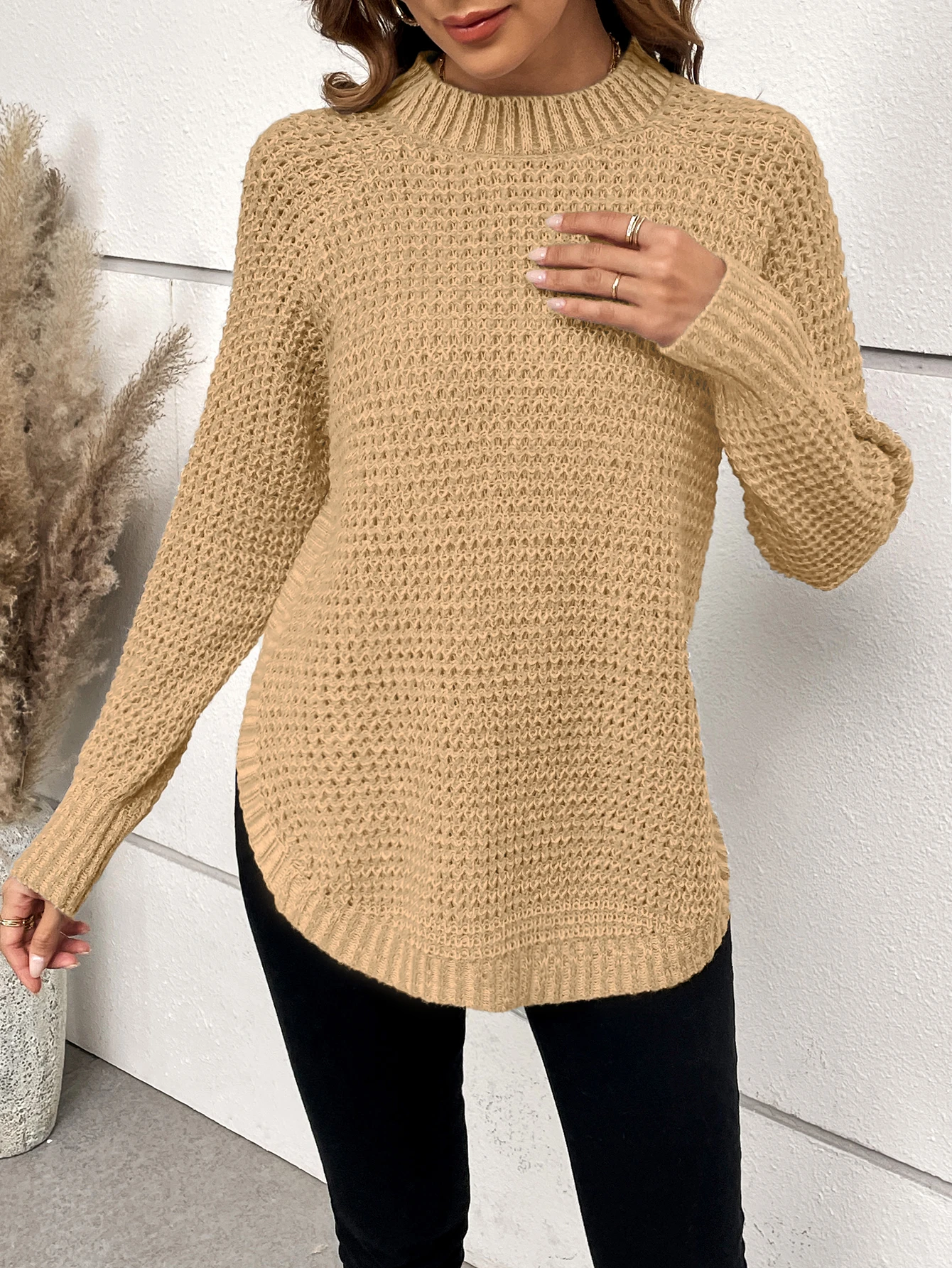 Womens Sweaters Trendy Balloon Sleeve Slouchy Knit Pullover Jumper,sueteres para mujeres