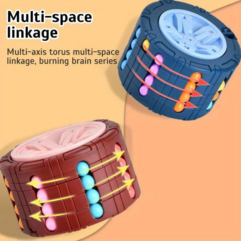 Jeux de Puzzle coulissant rotatif de haricots magiques, jouets anti-Stress et Fidget, casse-tête éducatif Montessori, jeux de voyage pour enfants