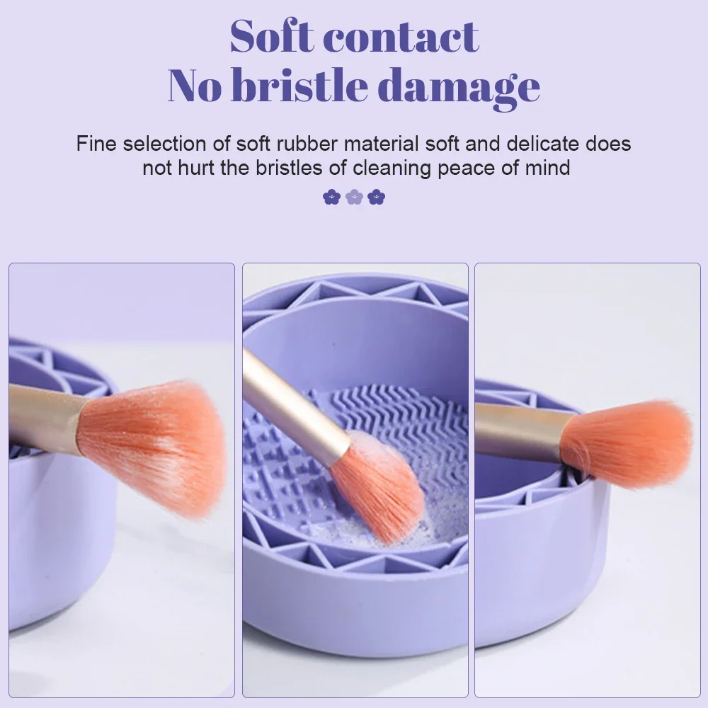 Silicone Makeup Brush Cleaner Mat Make-up Egg Cosmetic Brush Powder Puff Sponge Storage Artifact Cleaning Box Drying Tools Set