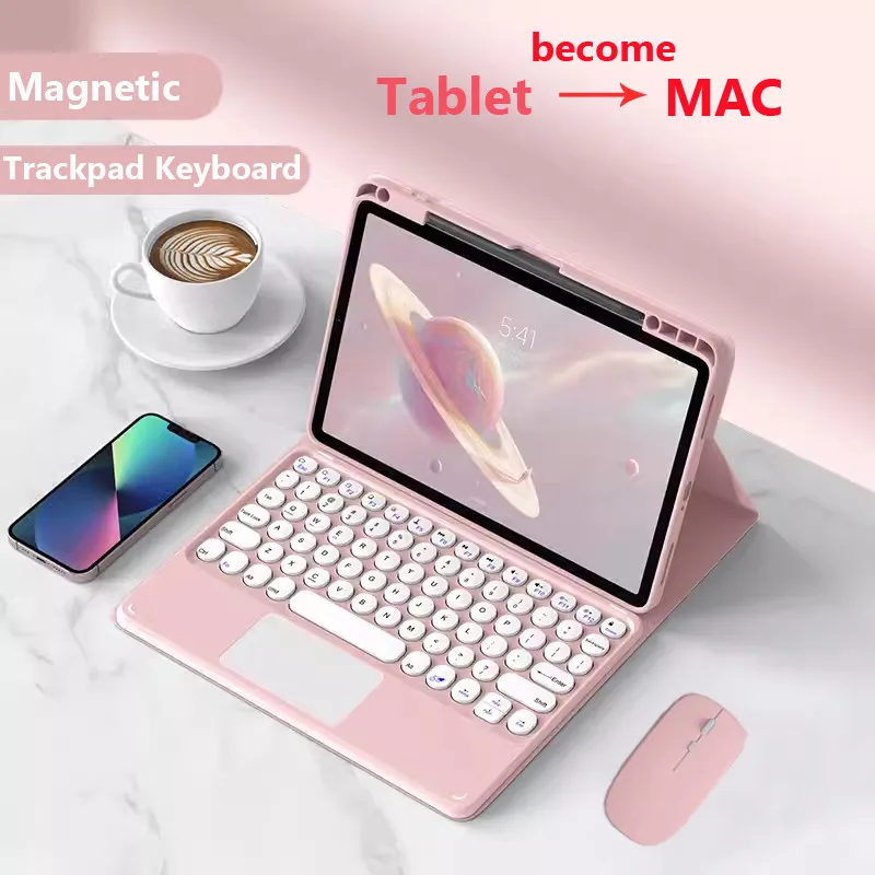 

Bluetooth Keyboard Case for Huawei MatePad SE 11 Inch 2024 Air 11.5 S 11 2023 21 11 PaperMatte Pro with Wireless Mouse pen Slot