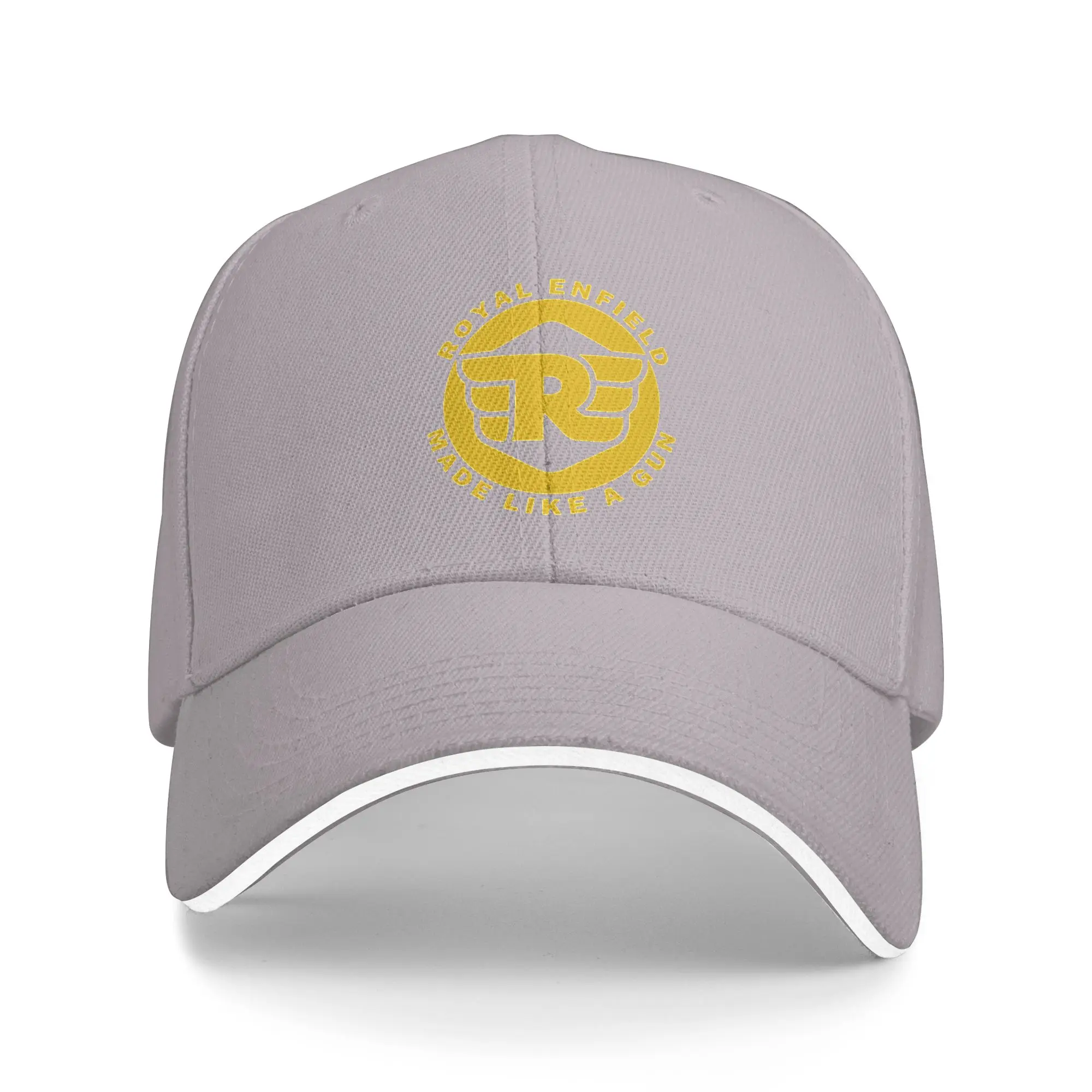 Fashion simple yellow vintage royals enfield  Curved Brim Baseball Cap Park Stroll Luxury Woman Cap