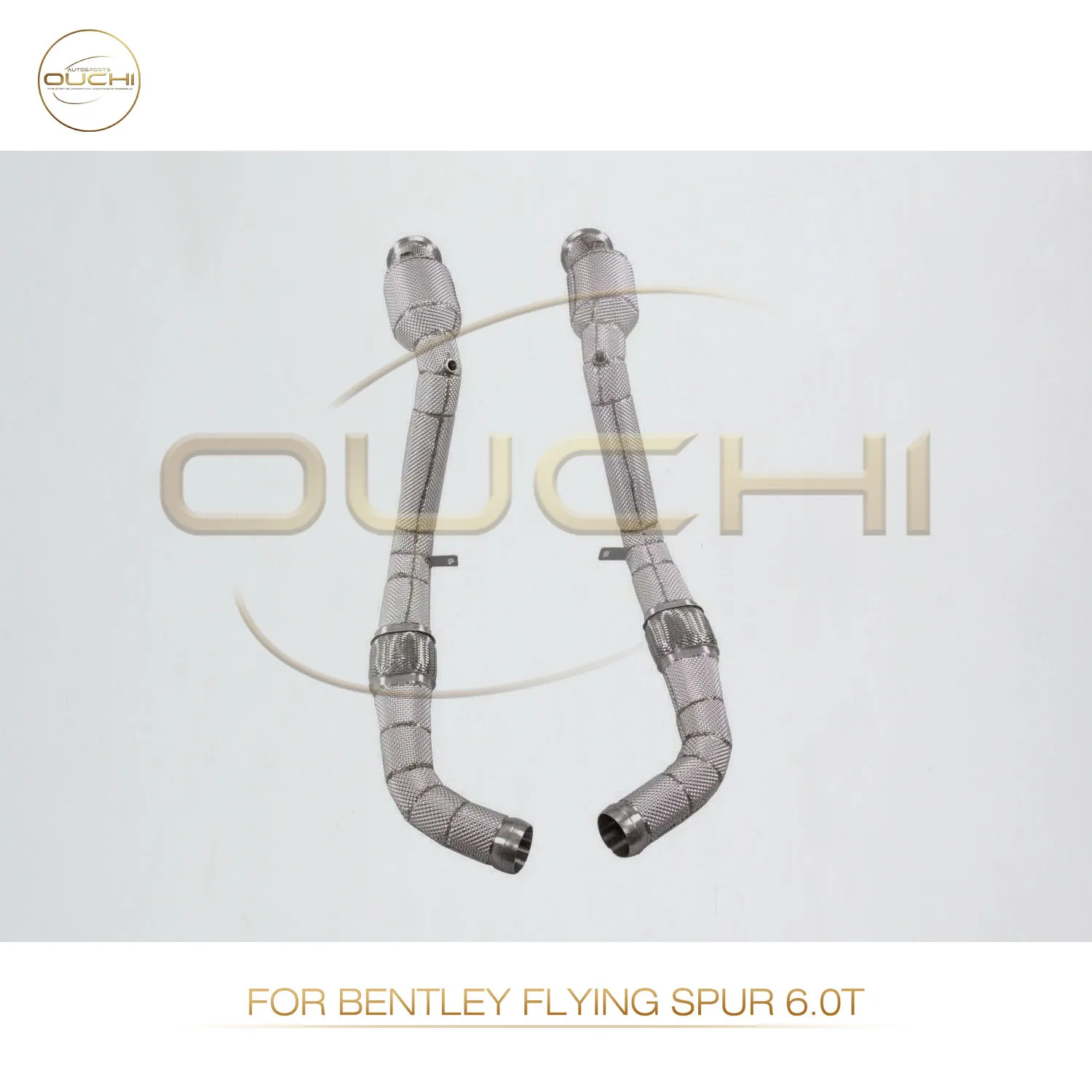 

OUCHI Factory Direct Sales Exhaust System For Bentley Flying Spur 6.0T Stainless Steel Downpipe With Heat Shield Easy Install