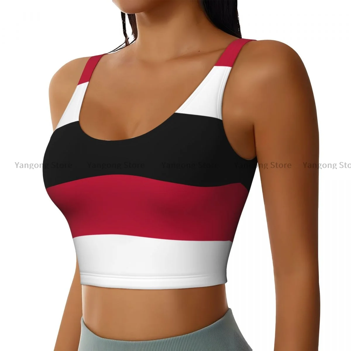 Women Sexy Sports Vest Yemen Flag Female Streetwear Sport Lingerie Tee Crop Top