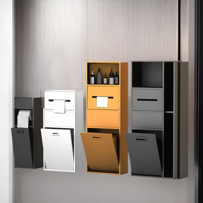 Stainless steel toilet embedded toilet niche trash can stainless steel niche bathroom cabinet concealed rack