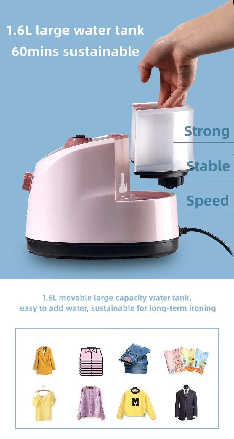 STLF CJM 2024 بالجملة عالية الجودة للاستخدام المنزلي الملابس مكواة البخار آلة تنظيف الملابس بالبخار المحمولة المحمولة مكواة بخار كهربائية صغيرة #4
