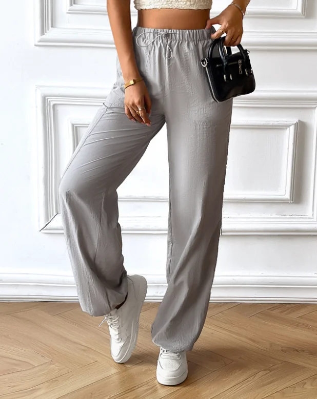 

Casual and minimalist style ankle length pants