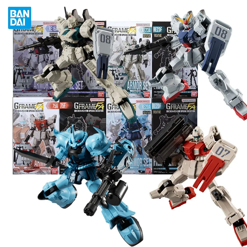 

Bandai Genuine RE23A RE16A RE20A RE75A GUNDAM G FRAME FA 08MS Anime figure Anime Peripheral Action Figures Doll for Collectors
