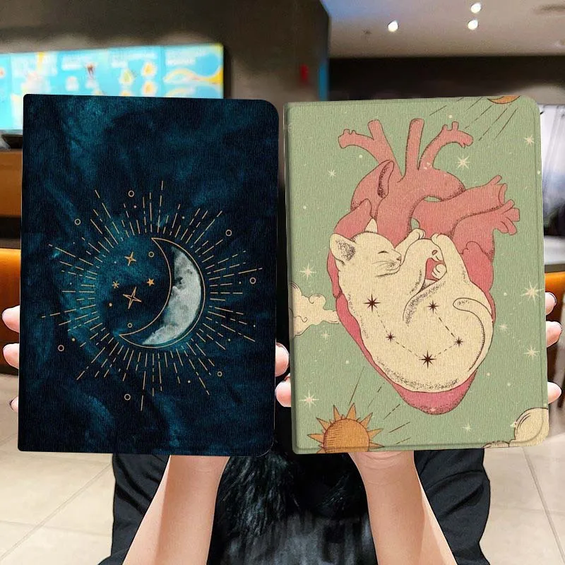 

Golden Moon Star Design Gift Tablet Case For Lenovo Xiaoxin Legion Pad Tab Pro GT Y700 Gen4 2 11 P11 M10 K10 3rd Plus Gen