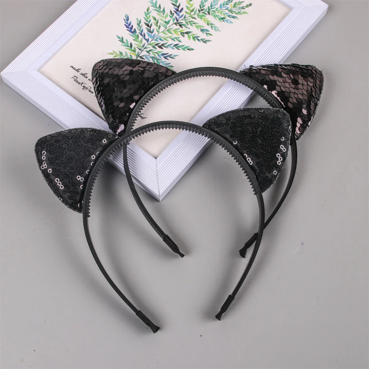 1Pcs Sequin Cat Ear Headbands - Cute Glitter Cat Ear Hairbands for Girls & Kids, Perfect for Parties, Birthdays & Daily Fashion image 5