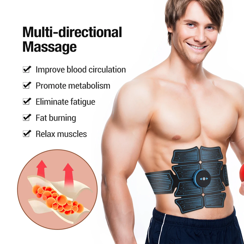 Electric Abdomen Body Slimming Belt Muscle Stimulator Muscle Exercise Massager Slimming Massager Fitness Abdominal Exerciser