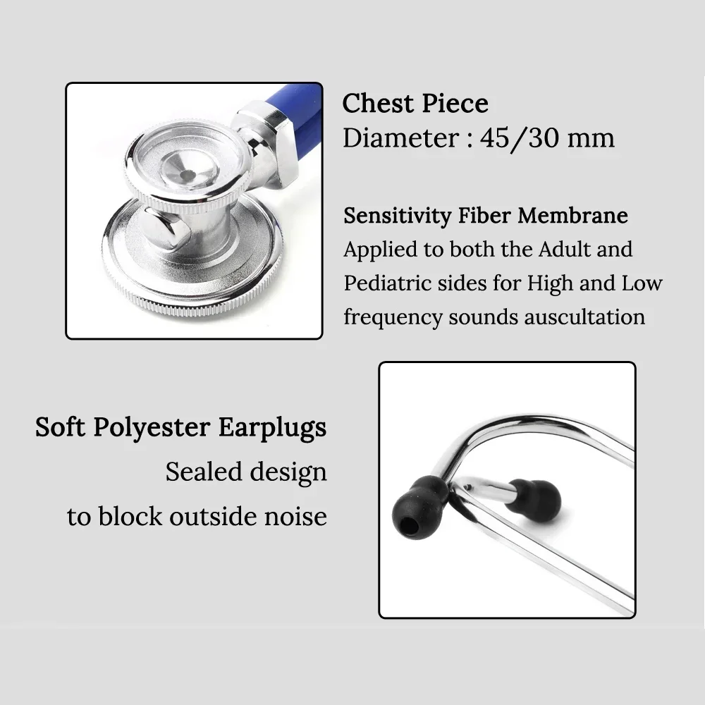 Professional Dual Head Stethoscope Medical Devices Multifunctional Cardiology Doctor Double-sided stethoscope Estetoscopio