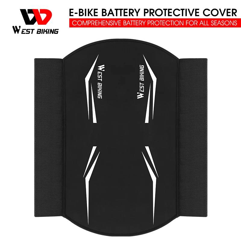 WEST BIKING E-bike Lithium Battery Protector Dust Proof Durable Bike Frame Protector Reflective Design E-bike Battery Protector