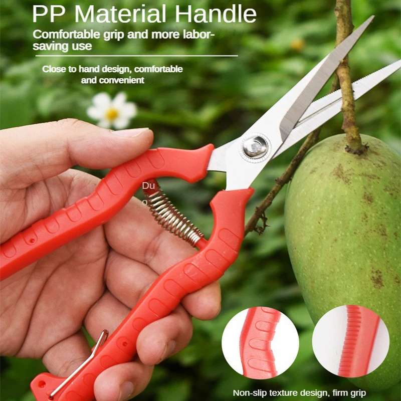 2pcs Garden Pruning Shears Branches Scissors Fruit Picking Scissors Flowers Trim Orchard Farm Trees Shears Hand Gardening Tools