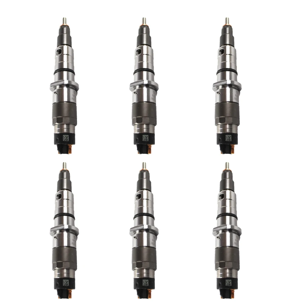 6pcs Common Rail Fuel Injector for Komatsu PC-8 PC200-8 PC220-8 0445120059 0445120231 6754-11-3010 6754-11-3011 6754-11-3012