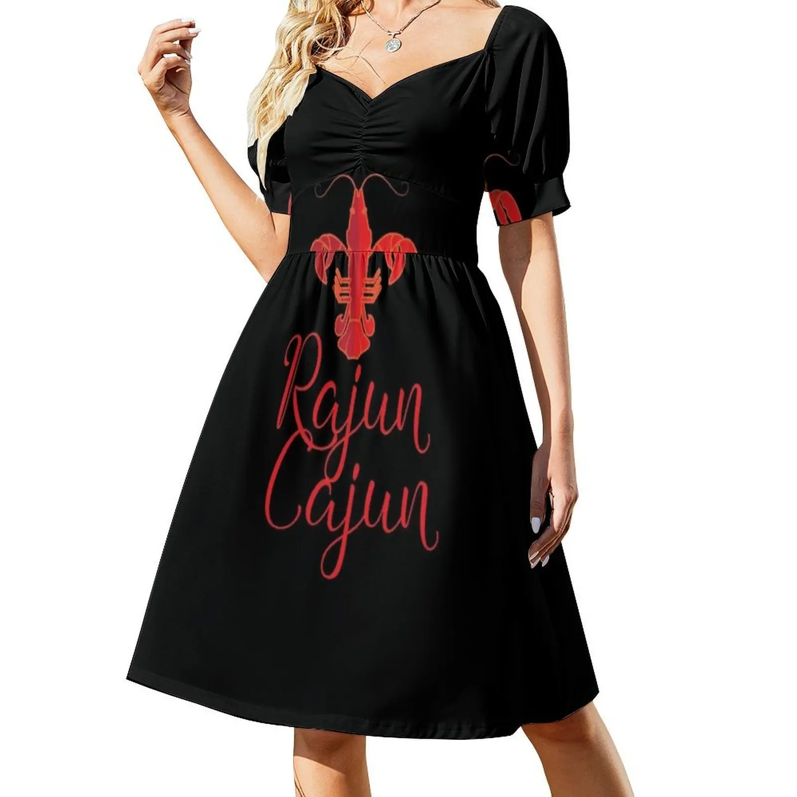 Rajun Cajun الأحمر جراد يغلي مهرجان الحفلات مثير عطلة فستان للنساء الشاطئ حفلة عيد ميلاد فستان قصير جراد البحر جراد البحر