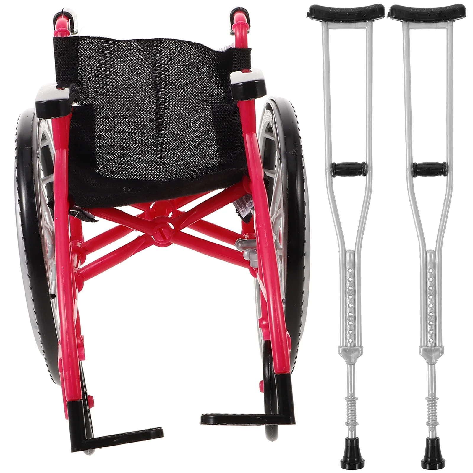 Toy Decor Micro Wheelchair House Simulation Miniature Model Supply Fold