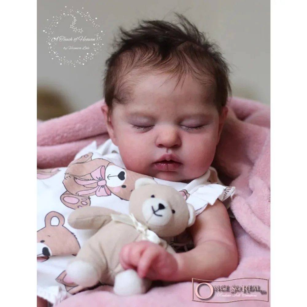 20inch Reborn Doll Kit Teddy DIY Unfinished Unpainted Reborn Doll parts with Cloth Body Fresh Color Soft Touch Bebe Reborn Kit