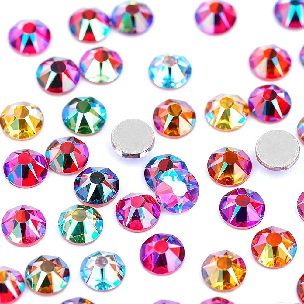 pubrilex-2088-corte-sem-fixacao-quente-strass-brilhantes-parte-traseira-plana-xirius-rosa-cola-de-vidro-em-cristais-para-sacos-decoracao-de-roupas