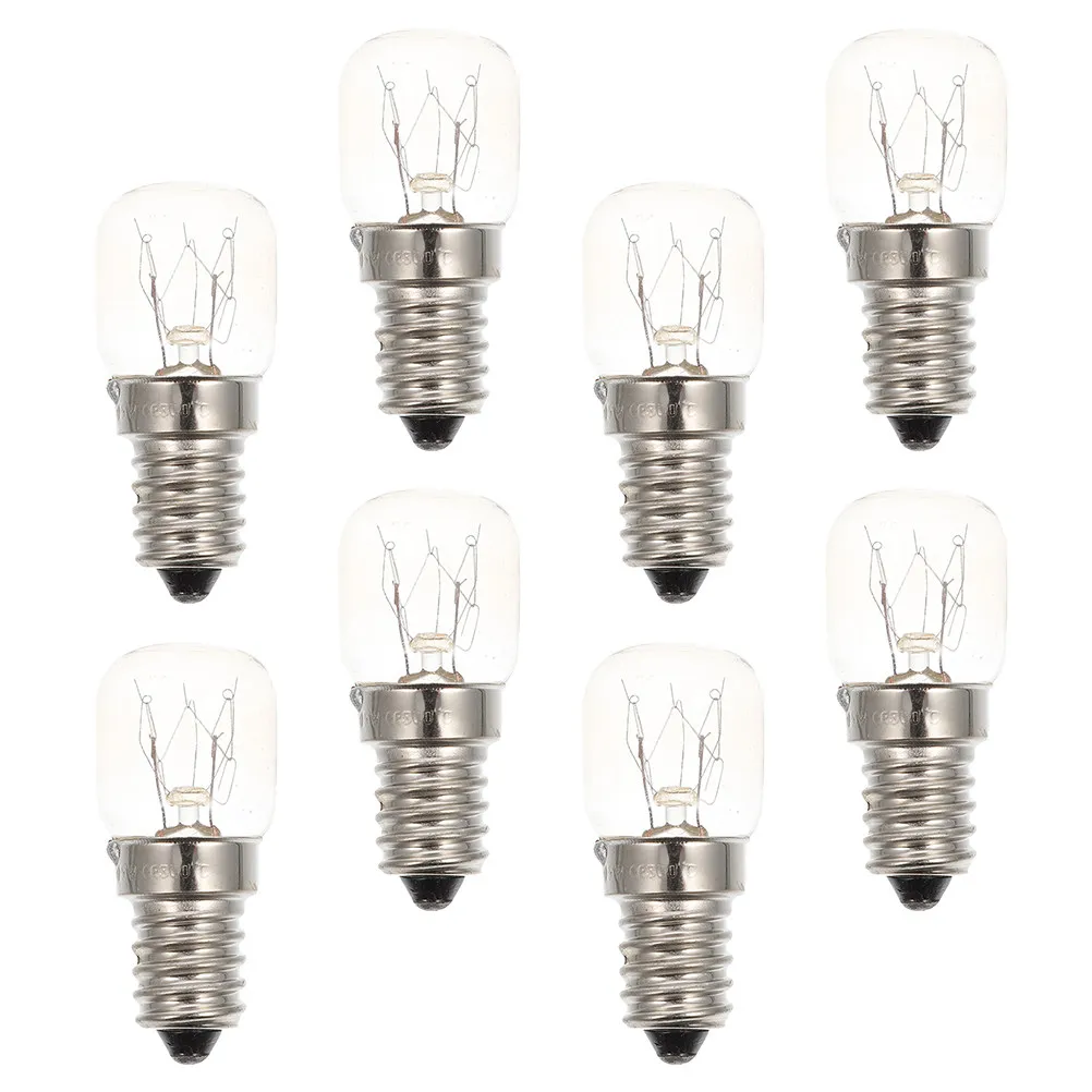 8Pcs Appliance Oven Light Bulb 25W E14 Base Long Life Low Energy Bulbs for Microwave Oven Cooker 300C Environment