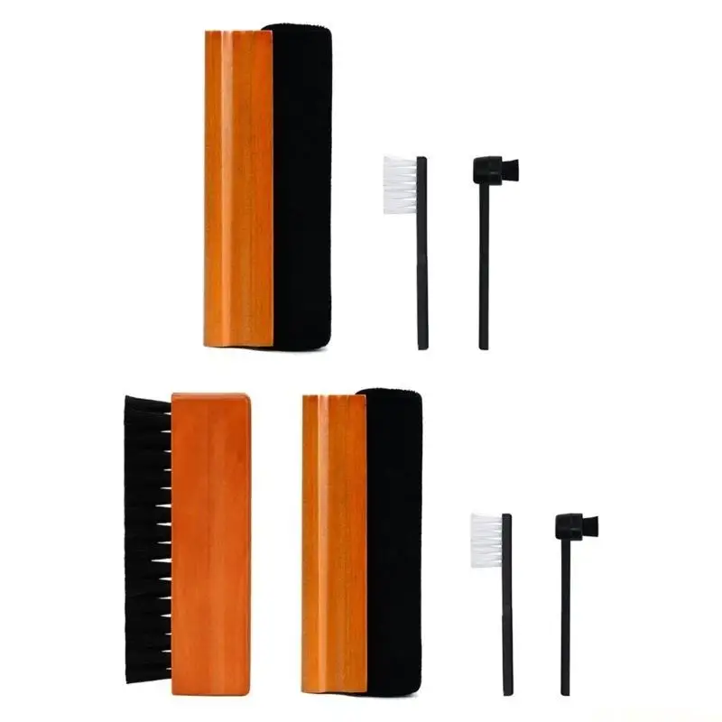 E56B Professional Turntable Record Cleaner Brush, Soft AntiStatic, Grip Dust Remover Cleaning Liquid,Dust