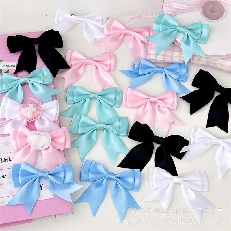 5 قطع الوردي الأبيض فراشة عقدة حقيبة زخرفة DIY بها بنفسك الملابس حقيبة ملحق الحلو ربطة العنق الديكور الإبداعي اليدوية بطاقات حقيبة #6