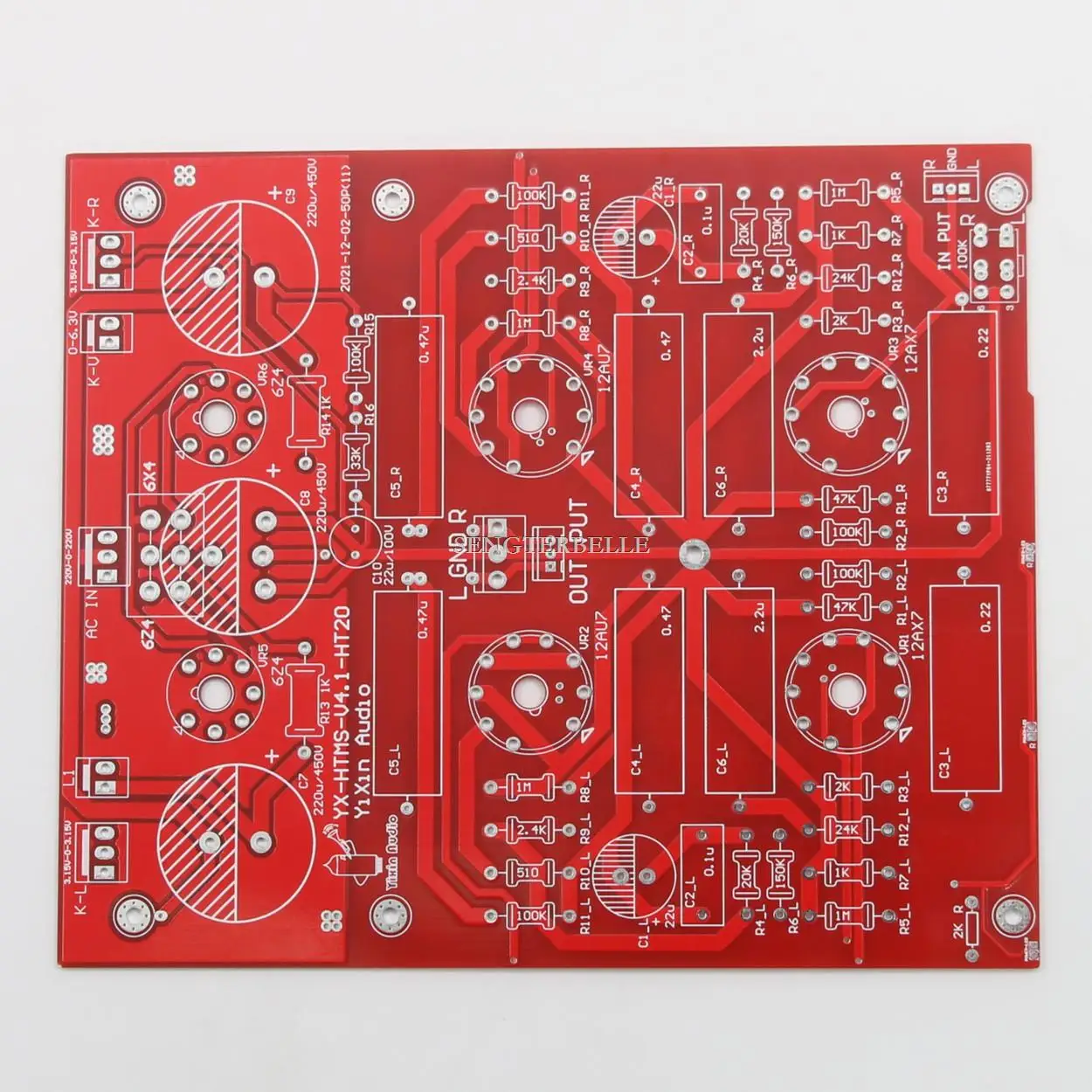 

HiFi 12AX7+12AU7+6Z4 Stereo Tube Preamplifier Board PCB Base On Hetian Mao's Circuit