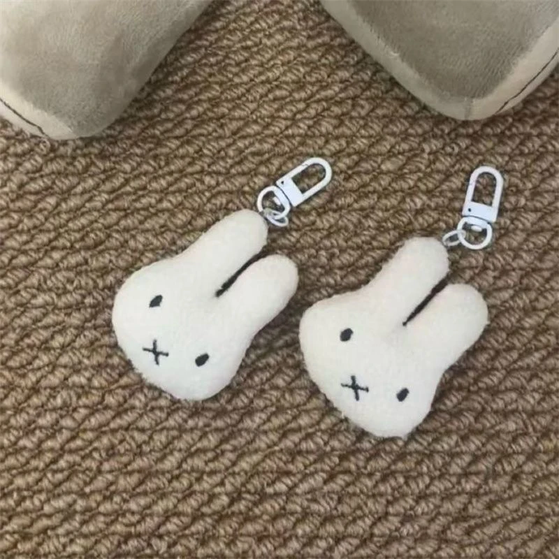 Kawaii Miffy New Plush Keychain Cartoon Stuffed Toys Dopamine Charm Backpack Accessories Cuddly Pendant Perfect Birthday Present