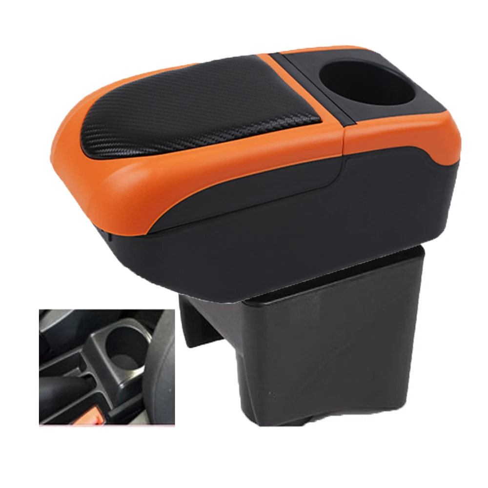 For Car Volkswagen Polo 9N 2002-2009 Armrest Box Arm Elbow Rest Center Console Storage Case with Cup Holder USB Port