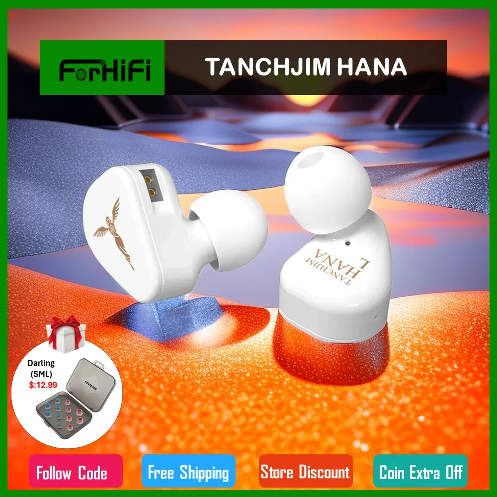 TANCHJIM HANA High Magnetic Flux Dynamic Driver In-ear Monitors Earphone IEM 2Pin 0.78mm OFC Detachable Cable Earbuds Headphone