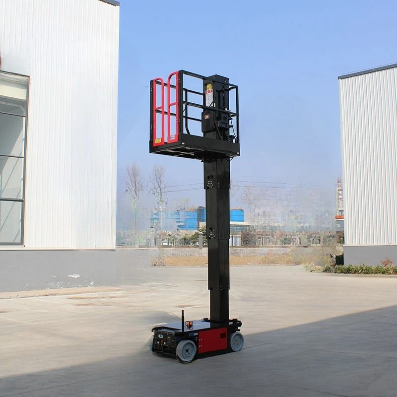 Small self-propelled sleeve lift Single mast type small space aerial work vehicle Single column sleeve lift