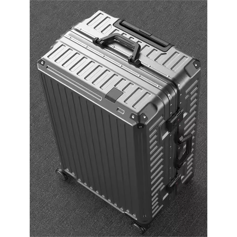 Large Capacity Aluminum Frame Suitcase Trolley Case Universal Wheel Men and Women Students Password Luggage 20 Inch Boarding Box