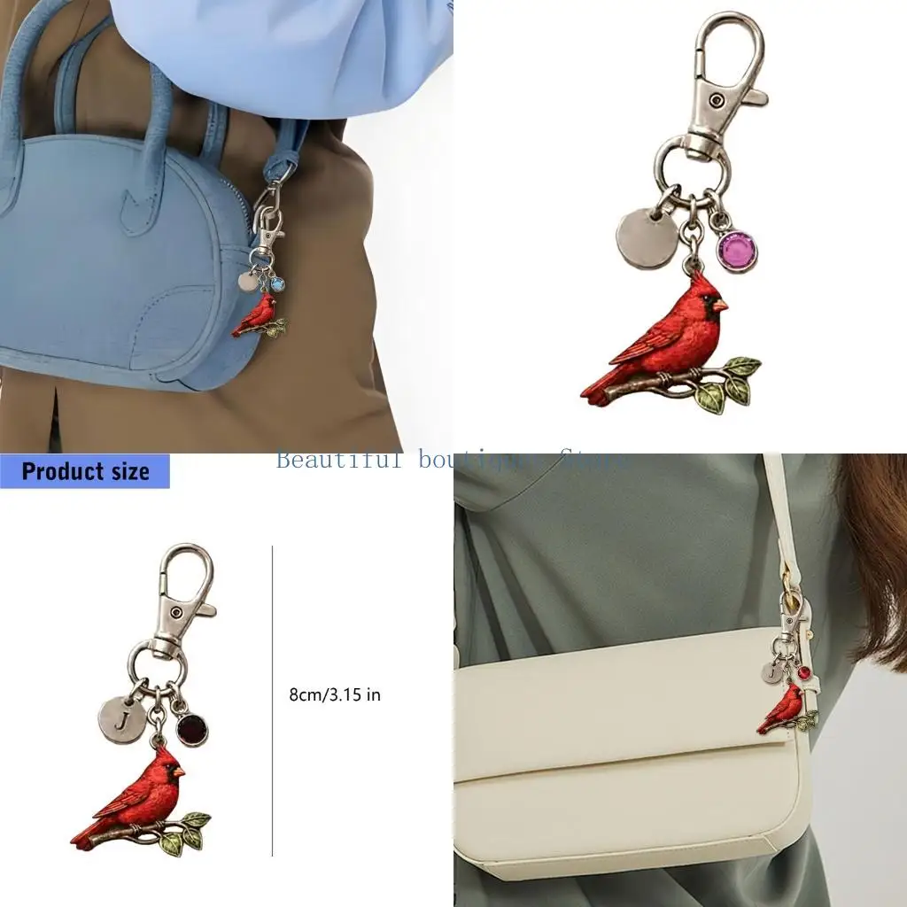 

U4LF Stylish Alloy Finches Ring Fun Decoration Keychain For Keys Or Bags