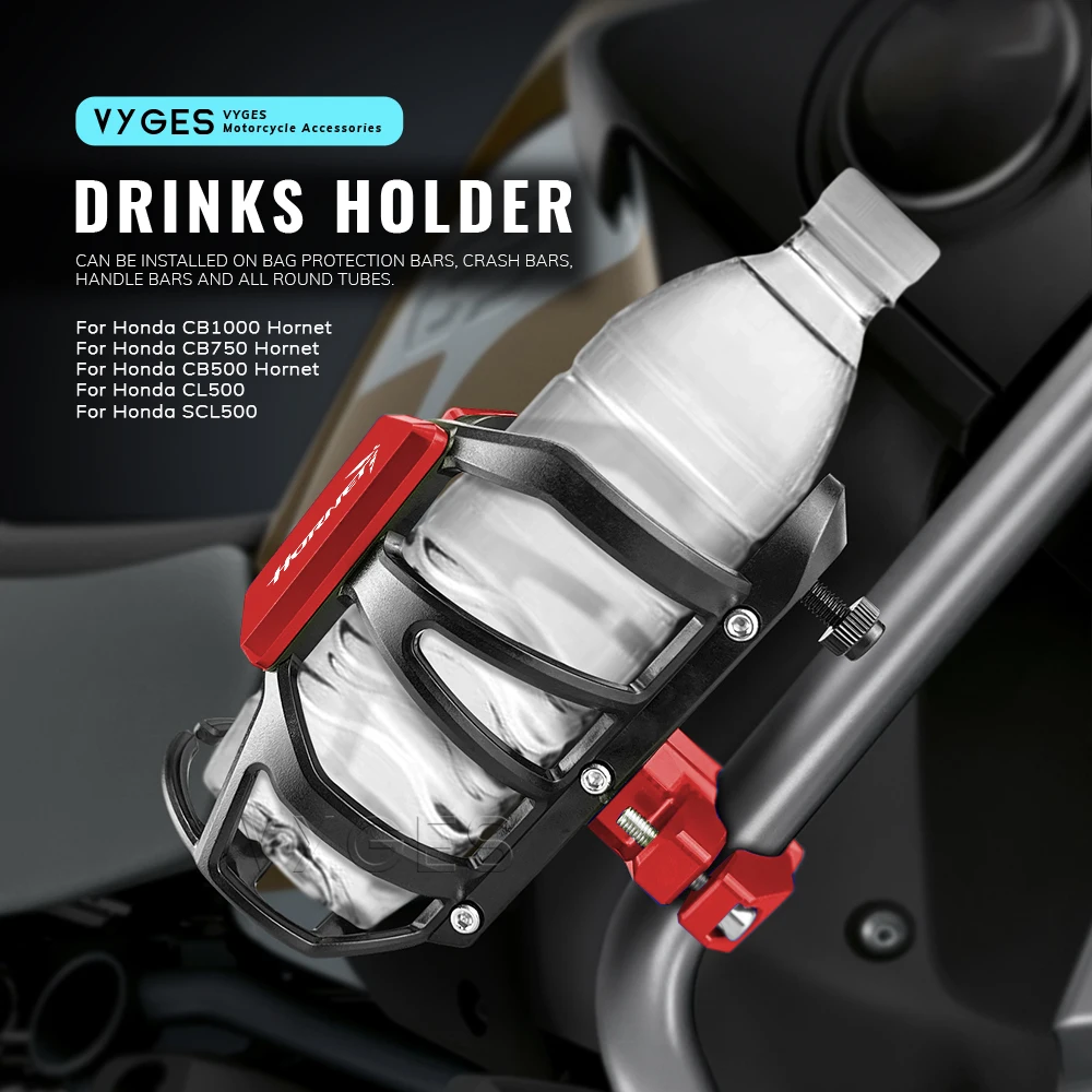 Motorcycle Beverage Water Bottle Cage Drinks Holder Water Cup Holder For Honda CB1000 CB 1000 CB750 CB500 Hornet CL500 SCL500