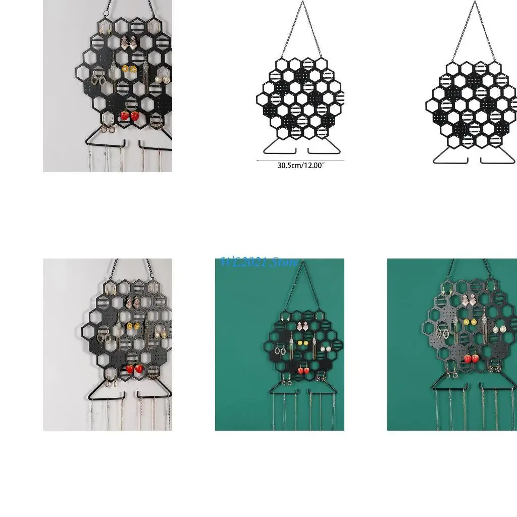 

G5GC Honeycomb Earrings Display Stand Earrings Shelf Display Stand Jewelry Stand Earrings Storage Display Stand Finishing