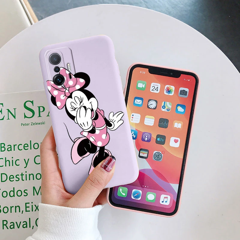 Anime Case For Xiaomi Mi 11 11T Bags Mi11T Pro Back Cover Couple Mickey Mouse Minnie Soft TPU Cute Coque For Xiaomi Mi 11T Mi11