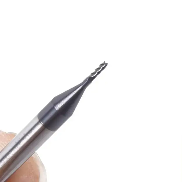 Solid Carbide End Mill with Exceptional Stability due to Uneven Spacing and Low Vibration Cutting Characteristics