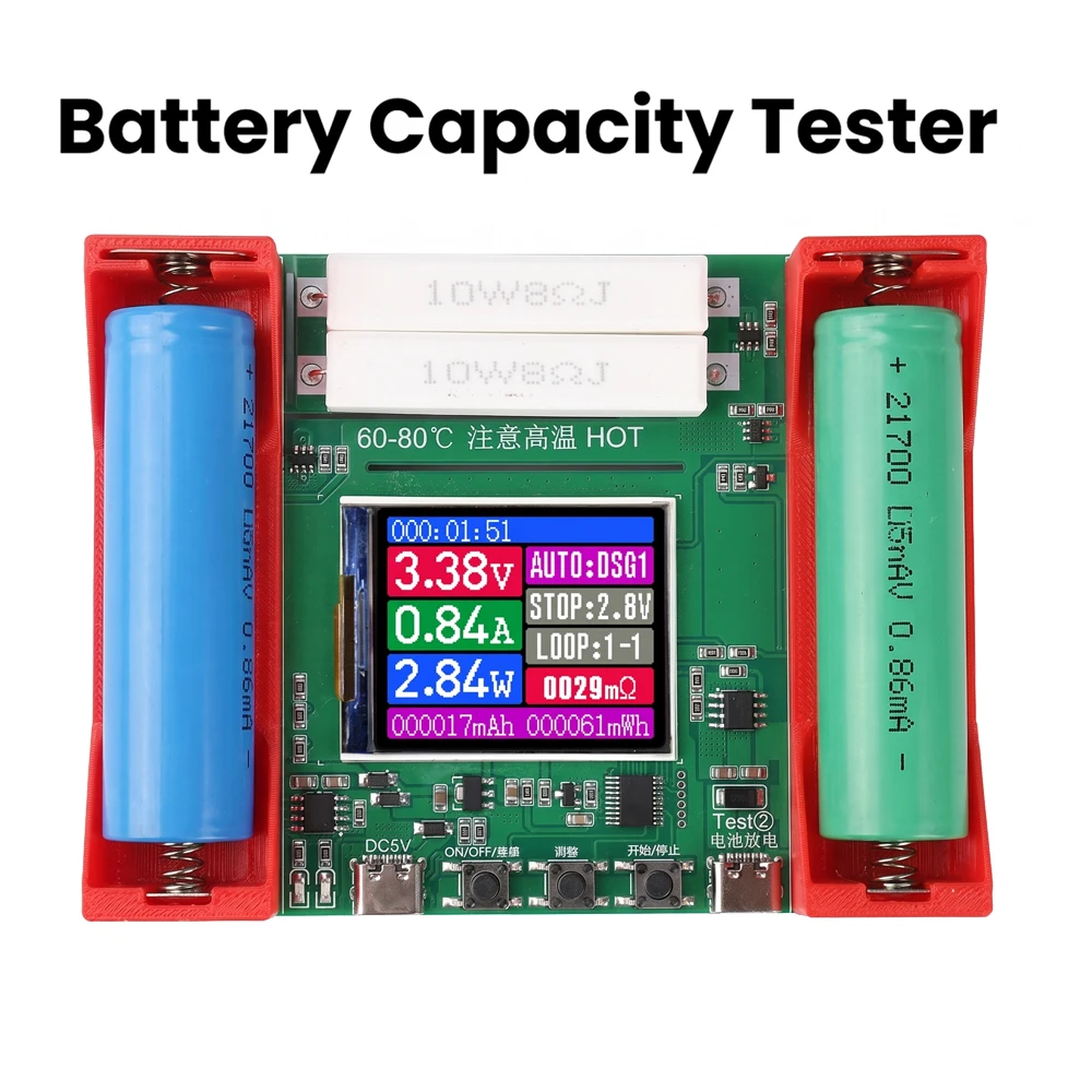 BT4-1CHN 21700 Battery Capacity Tester Internal Resistance Tester Automatic Charge-Discharge Module Electronic Load Tester