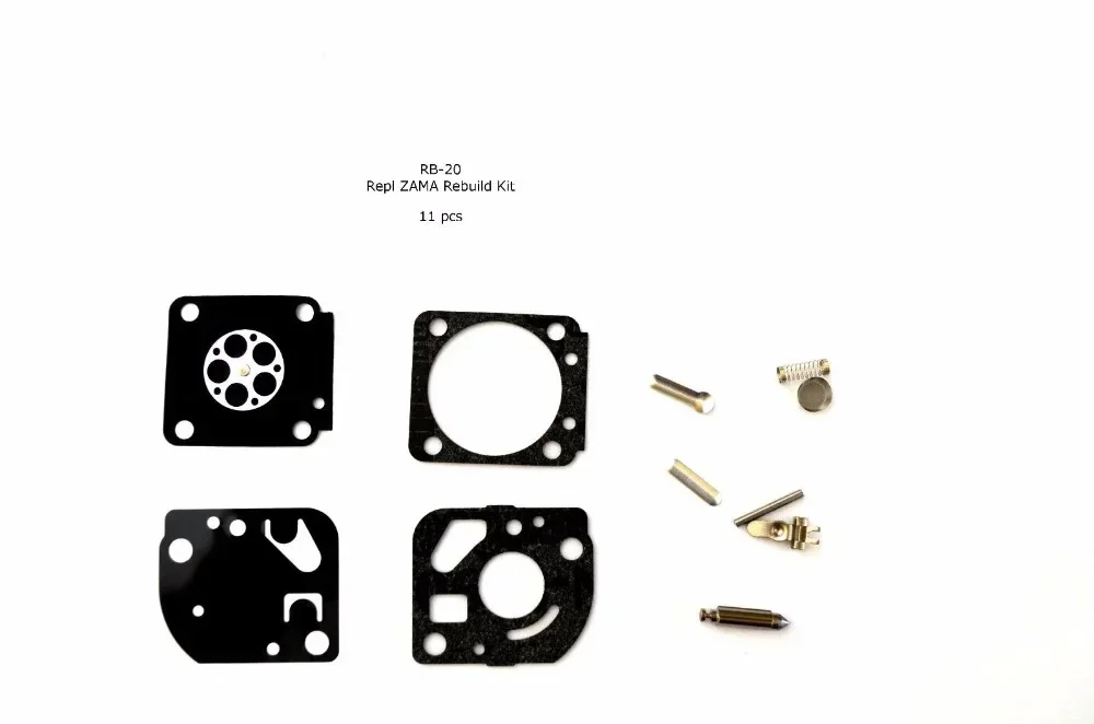 10 sets CARB REPAIR KIT RB-20 FOR HOMLITE TRIMMER ST155 175 285 HB180 BP250 CARBURETOR METERMING REBUILD CARBY OVERHALT KITS