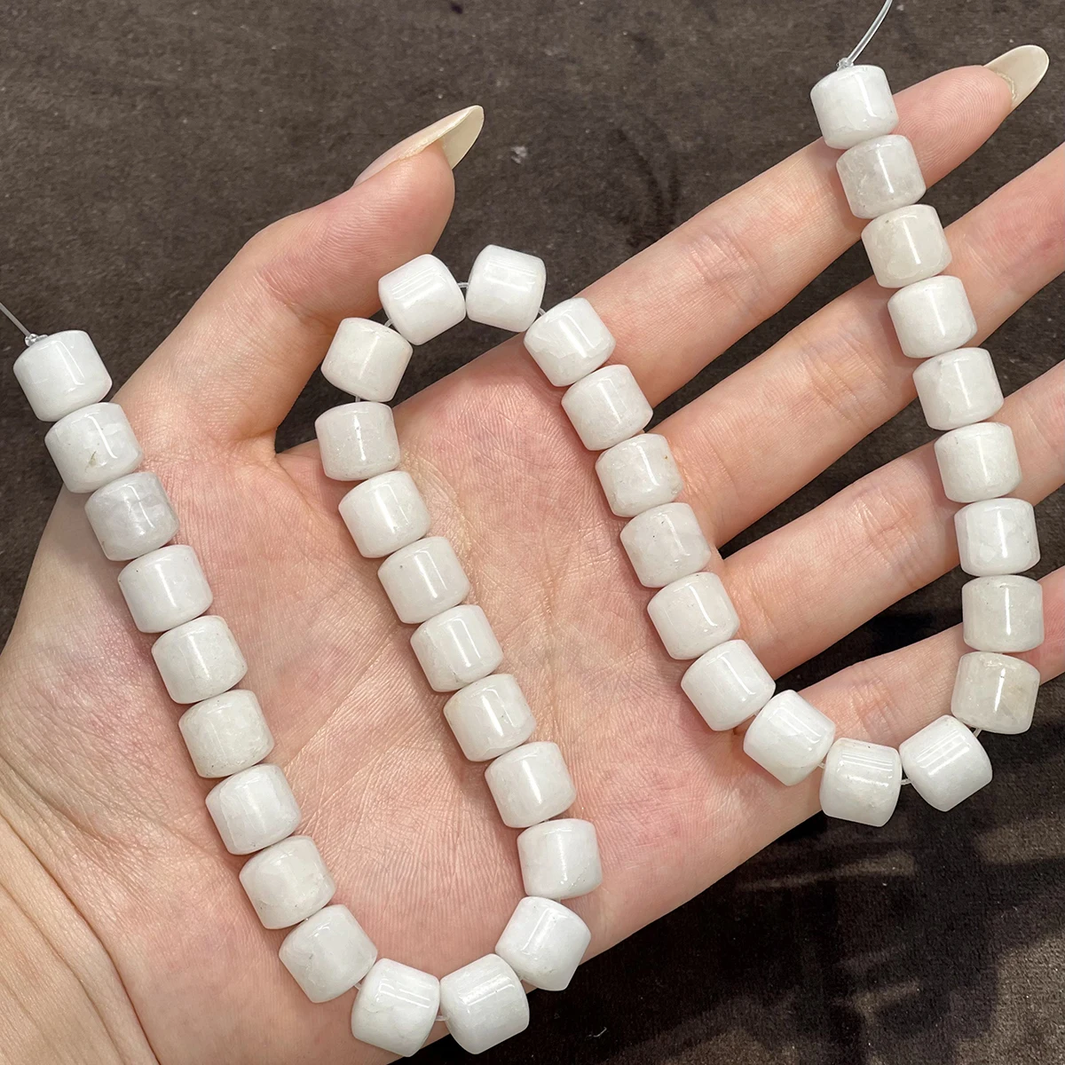 40 Stück 10mm Halbfertige Fassförmige Perlen Natürliche Kristallperlen für Schmuckherstellung DIY Halsketten Armbänder und Accessoires – Detail 7