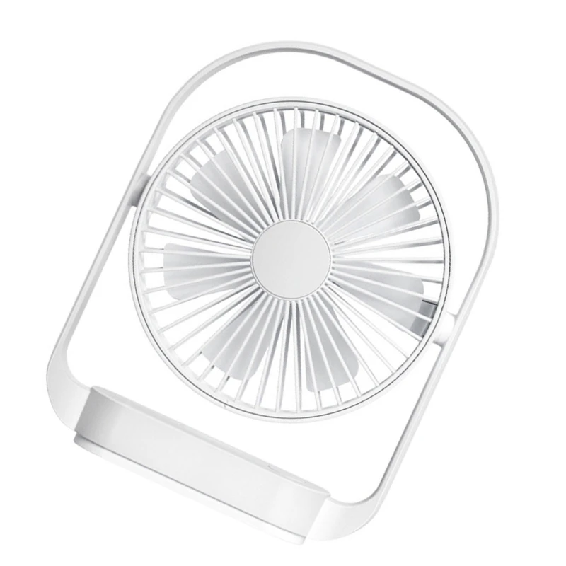 M2EE 4 سرعة مروحة مكتب صغيرة قابلة للشحن 2000mah مروحة مع مصباح ليد مروحة USB المحمولة هادئة للمنزل مكتب السفر التخييم