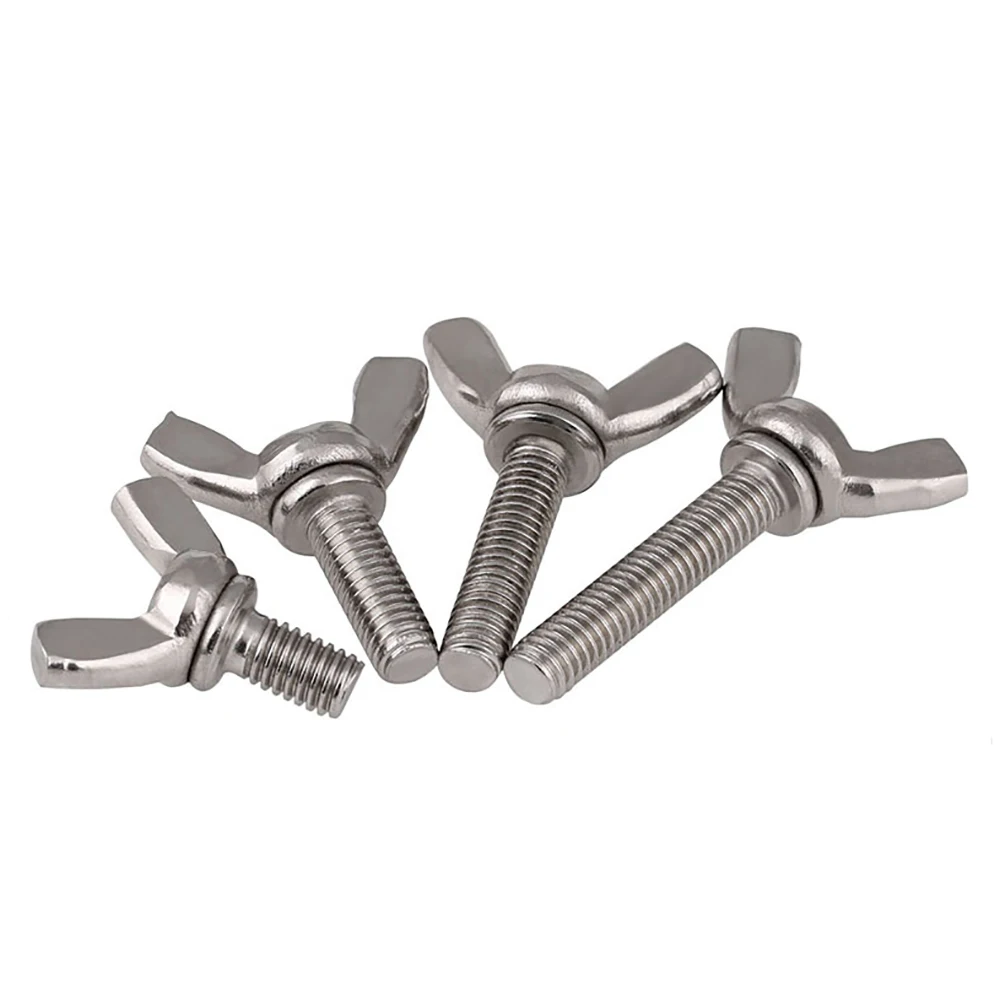 Weiyi 3/16-24 BSW 1/4-20 5/16-18 UNC DIN316 SUS304 A2 Edelstahl-Flügelschrauben, handfest anzuziehende Schmetterlingsbolzen für DIY-Projekte – Detail 2
