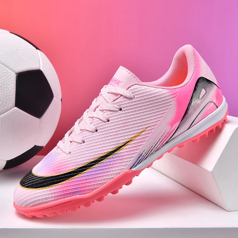 أحذية كرة القدم للرجال من جمعية المهنية ذات المسامير الطويلة المرابط أحذية كرة القدم الرياضية Tenis في الهواء الطلق أحذية رياضية نسائية أصلية عالية الجودة