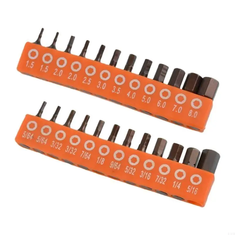 E1PD 12/24pcs Obeng Bit 25mm Hexagonal Shank Security Driver Bit untuk pneumatik