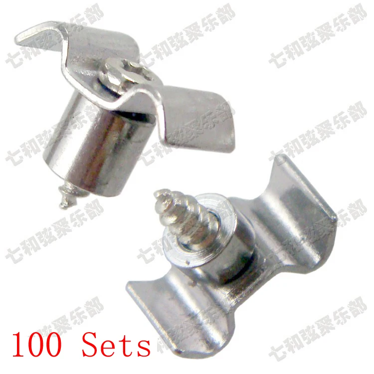 

100 Sets Chrome Electric Guitar String Retainers tree for Electric Guitar