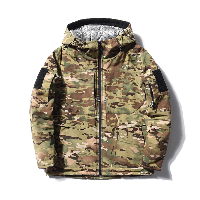 Winter Men's Thermal Padded Jackets Fashion Men Tactical Wateproof Hooded Parkas Men Military Thick Windbreaker Jackets Clothing